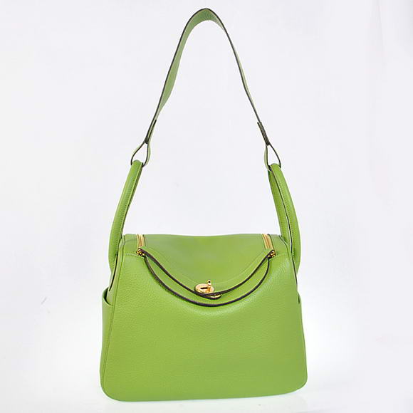 H1057 Hermes Lindy 30CM Havanne Borse 1057 Green Light Leathe